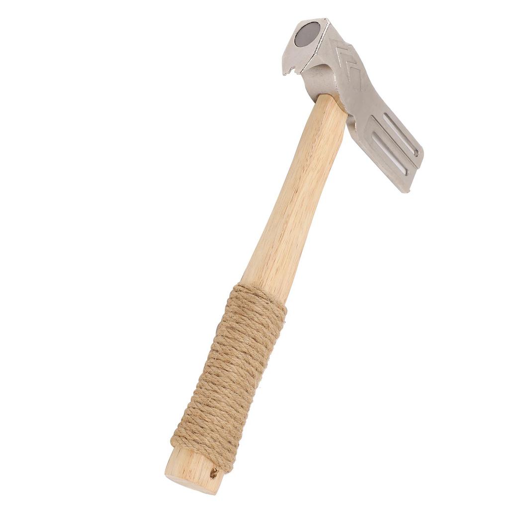 Магнитный кровельный молоток Многофункциональный кровельный топор с магнитным бойком и рукояткой из пеньковой веревки, противоскользящий