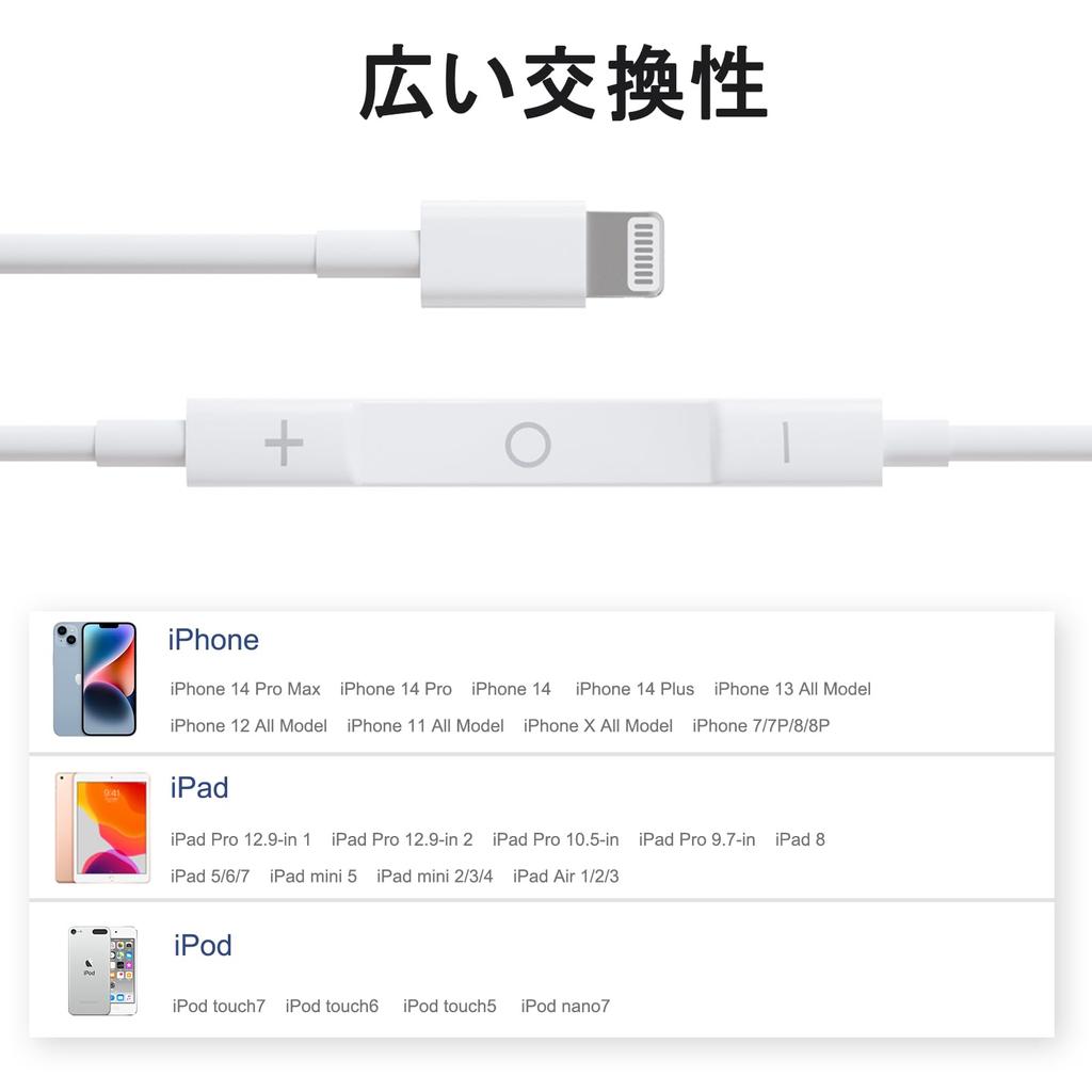 Certified iPhone Wired Lightning iPhone Lightning Lightning with Remote High Sound Compatible with Lightning Wired White [MFi Product] Earphones,