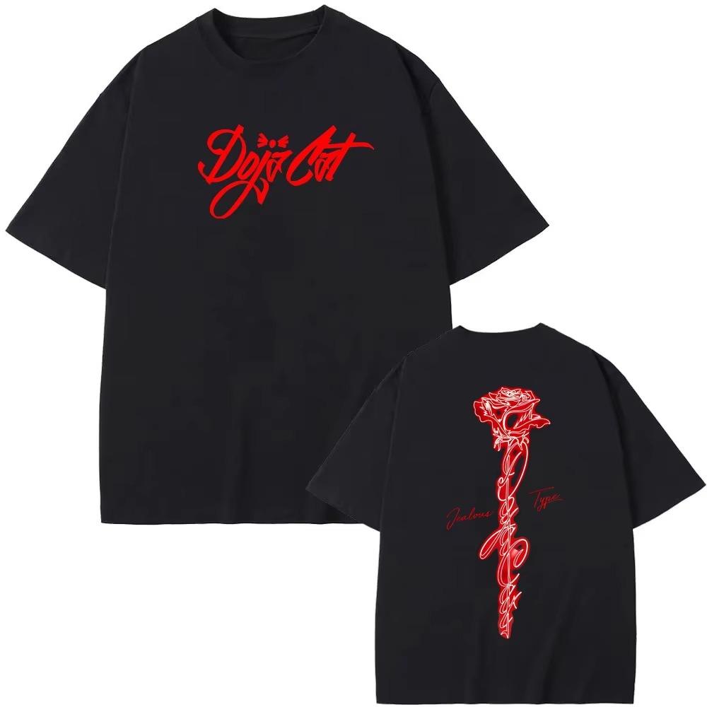 Summer Hot Sale Rapper Doja Cat Tshirt Hip Hop Streetwear Tshirt Short Sleeve Casual Clothing Gothic Cotton Oversized Tshirt