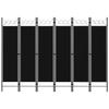 VidaXL Room Divider 6 Panels Black 240x180 Cm