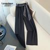 Women's Elastic Waist Wide-Leg Cropped Pants