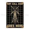 Ham Radio Any Call Sign Goes Radio Tower Operator Metal Sign Pub Decoration Living Room Customized Wall Mural Tin Sign Poster