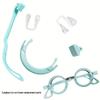 Eyeglasses Frame Replacement Accessories: Try-On Frame with Outer Ring, Nose Pad, and Degree Measuring Tools
