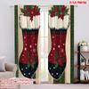 2 шт., 2D плоская печать Шторы Рулонные шторы Рождественские чулки Цветочный Праздничный Полиэстеровая ткань (без удилища) Универсальный Все