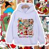 Christmas Disney World Mickey Print Kids Hooded Sweatshirt Fleece Lined Warm Winter Clothes for Boys Girls Children Outerwear