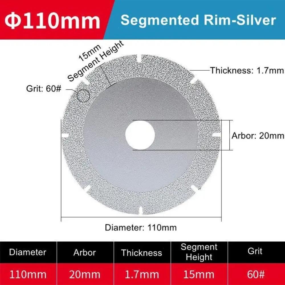 Silver/Gold Brazed Diamond Cutting Disc Diamond Sand Diamond Grinding Blade Quartz Stone Jade