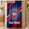 Пляжное полотенце Montreal Canadiens с индивидуальным именем и текстом, персонализированное, мягкое, для пляжа, бассейна, дома, декор, подарок