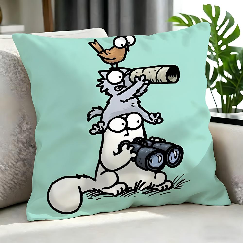 cartoon Simons Cat Cushion Cover Cushion Cover Set Pcs x x x Pillowcase Decorative Sofa Home Decor