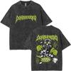 Washed Vintage Anime Dorohedoro Ebisu Noi Nikaido Kaiman Graphic T Shirt Men Casual Cotton Tshirt Male Gothic Horror Streetwear