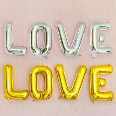 32-дюймовые воздушные шары из алюминиевой фольги в виде букв LOVE для свадеб, дней рождения, предложений руки и сердца и свадебных комнат - Доступны различные стили