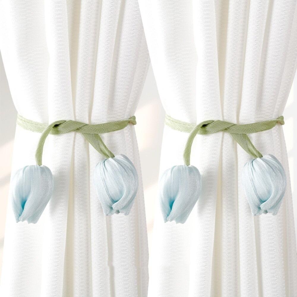 1Pair Elegant Tulip Curtain Straps Adjustable Curtain Buckle Elegant Curtains Tie Rope Living Room