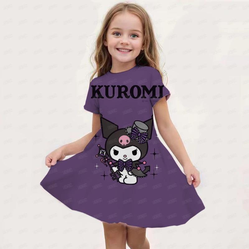 Летняя Новая Детская Одежда Платье Без Рукавов С Принтом Hello Kitty Для Девочек 3-14 Лет Повседневное Дышащее Платье Принцессы