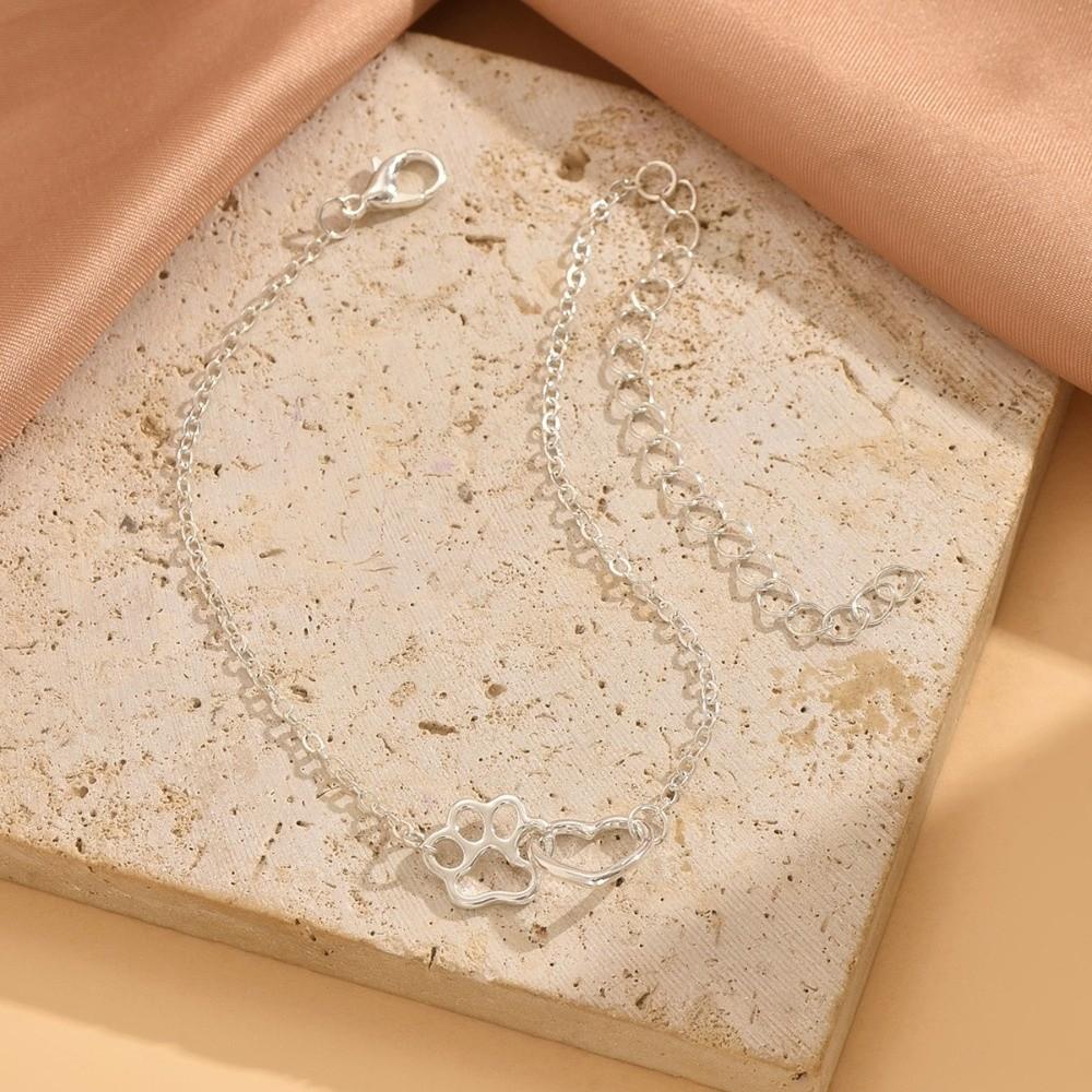 Simple Love Dog Seal Bracelet Light Luxury Dog Claw Foot Chain Adjustable Love Paw Bracelet Gifts