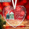 Glass Heart - Shaped Neighbour Ornament, House Design Hanging Keepsake, Ideal Gift for Neighbors, Home Decor,gift for Neighbour Appreciation