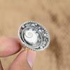 Серебро 925 пробы Овальный камень из раковины «Глаз Шивы» День рождения Обещание Модное Бохо Кольцо Ювелирное изделие