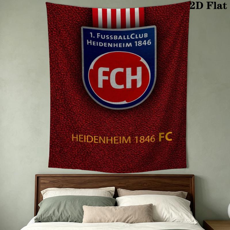 1 FC Heidenheim 1846 Wall Tapestry Aesthetic Wall Hanging Printed Fabric Blanket Decorative Tapestries for Bedroom Living Room Home Decor