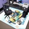 1PC Custom Name Rabbit Pilot Adventure Sky Theme Floor Mat Ideal for Living Room, Game Rooms, Office, Bedroom, Floor Mat Playful Design