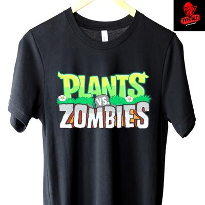 Мужские и женские футболки Plants Vs Zombies Ретро Геймерская Футболка | Унисекс Хлопок