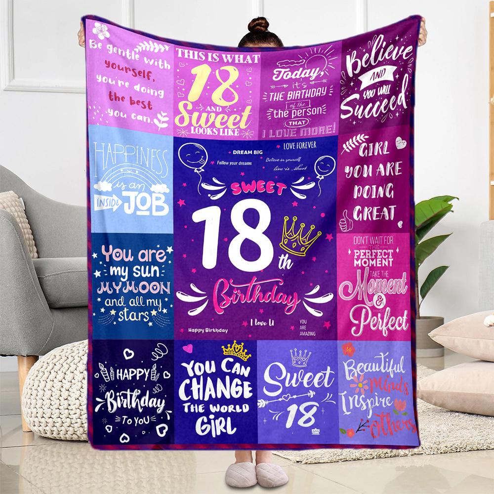 Sweet 18th Birthday Celebration Blankets are suitable for living rooms,making them an ideal choice for outdoor travel and gifts.