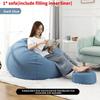 Seat Bean Large Bag Comfortable Lazy Sofa Chair Linen Lounger Couch Gift Tatami