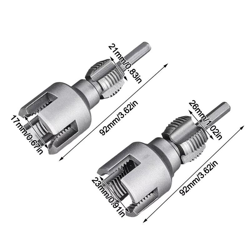 Набор для нарезки резьбы на трубах PPR PVC 1/2" 3/4" Интегрированный инструмент для нарезки внутренней и внешней резьбы для электродрели