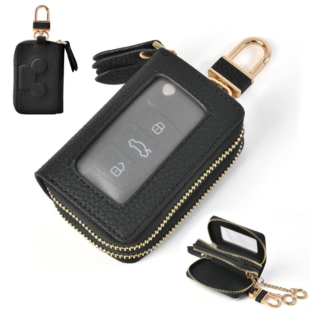 Smart Key Holds 2 Stylish Car Key Case for Men and Double Key Double Double Smart Key Holder with Large Great Gift [YooFa] Case, Keys, Women, Ring,