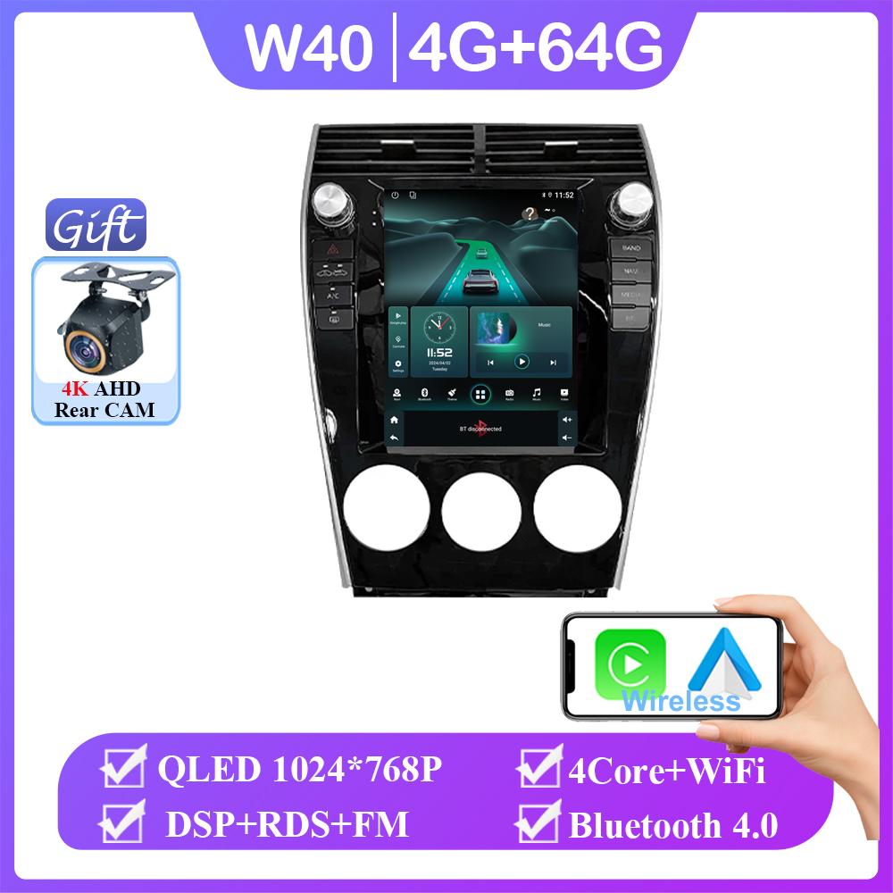 9,7-дюймовый Android 14 для Mazda 6 2004 - 2015 автомобильный радиоприемник видео беспроводной Carplay авто стерео мультимедиа навигация GPS 4G WIFI SWC