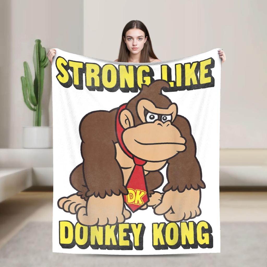Donkey Kong Game Blankets Flannel Awesome Warm Throw Blanket for Bedspread Summer