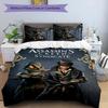 3pcs Assassin's Creed Design Cover Set - HD Printed Bedding with 1 Cover and 2 Pillowcases - Perfect for Home and Dorm Decor