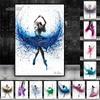 Graceful Dancers Abstract Art Canvas Painting Ballet Dancing Wall Art Posters and Prints Modern Girl Room Decoration Paintings