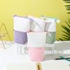 Large Capacity PU Corduroy Zipper Storage Box Makeup Pouch Telescopic Pen Bag Pencil Case