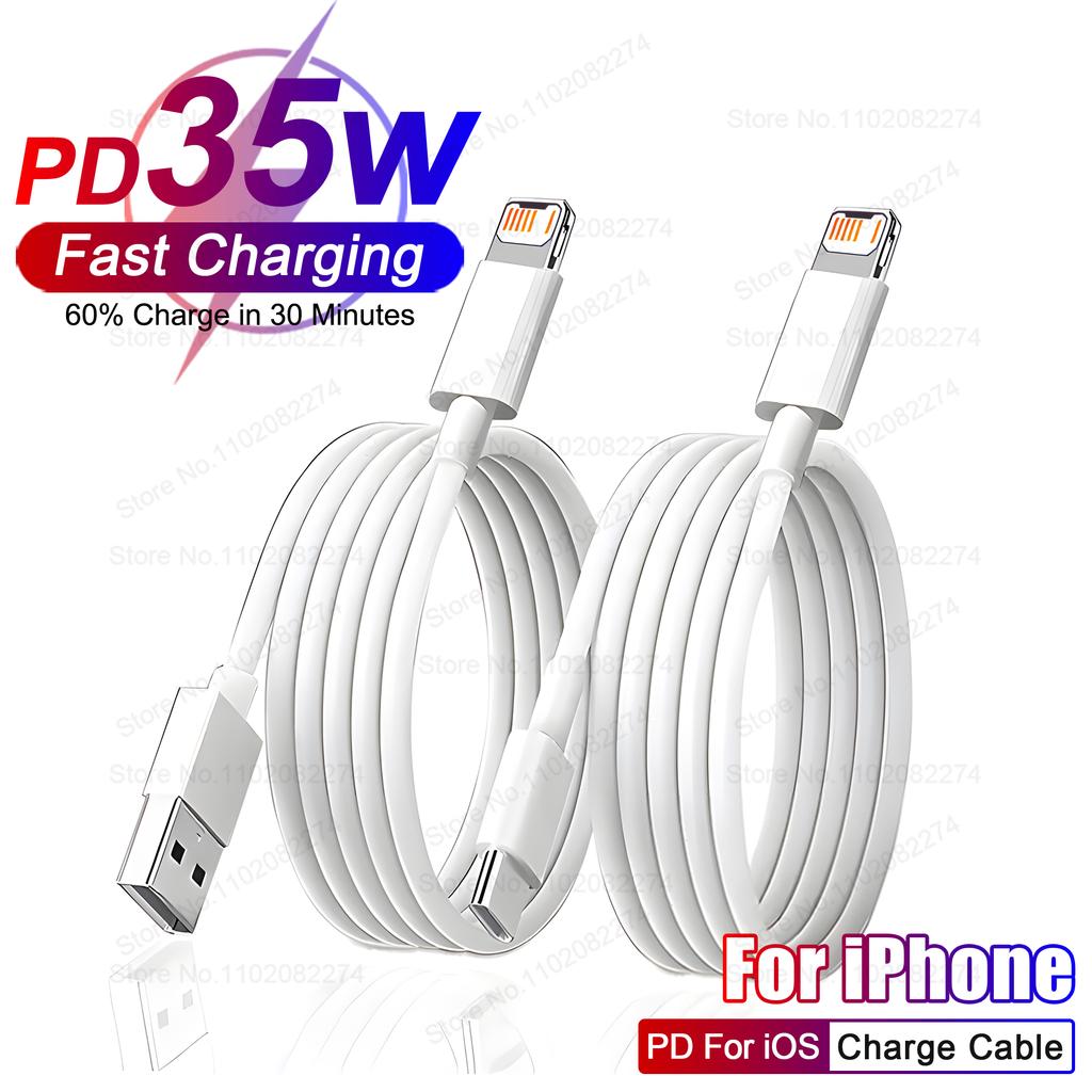 PD 35W For iPhone 15 16 Cable USB Type C Fast Charger Cables For iPhone 14 13 12 11 Pro Max Plus Charging Data Wire Accessories