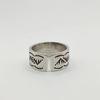 Handcrafted Navajo Style Sterling Adjustable Ring Men Women Geometric Tribal Design Vintage Statement Finger