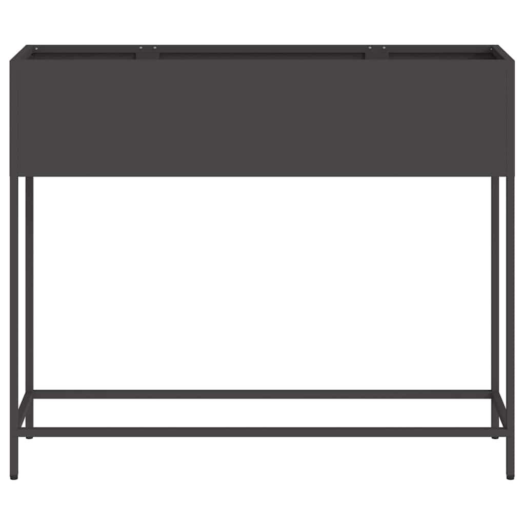 Raised Garden Bed Planter Black 100 x 26 x 82 cm Steel