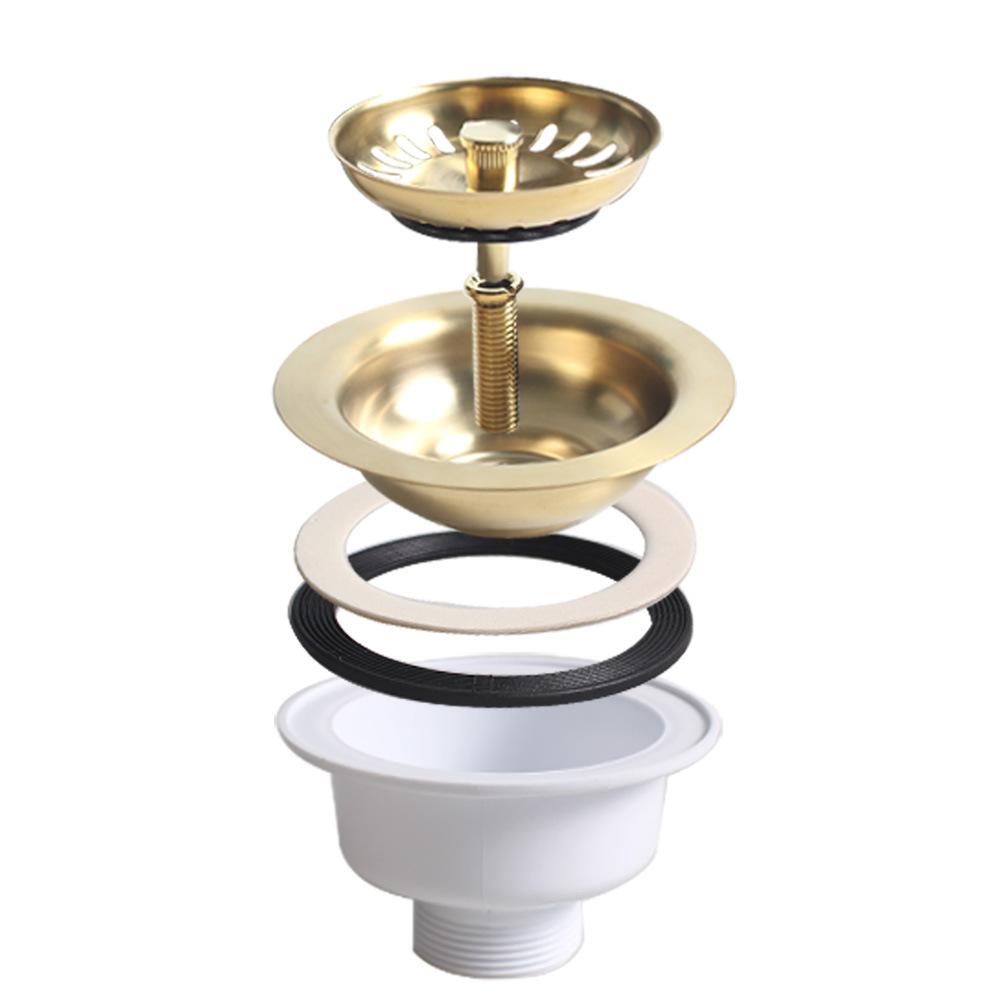 Kitchen Sink Drain 304 Stainless Steel Gold Finished High Quality Fashion Pop-up Antique Antibrass Finished