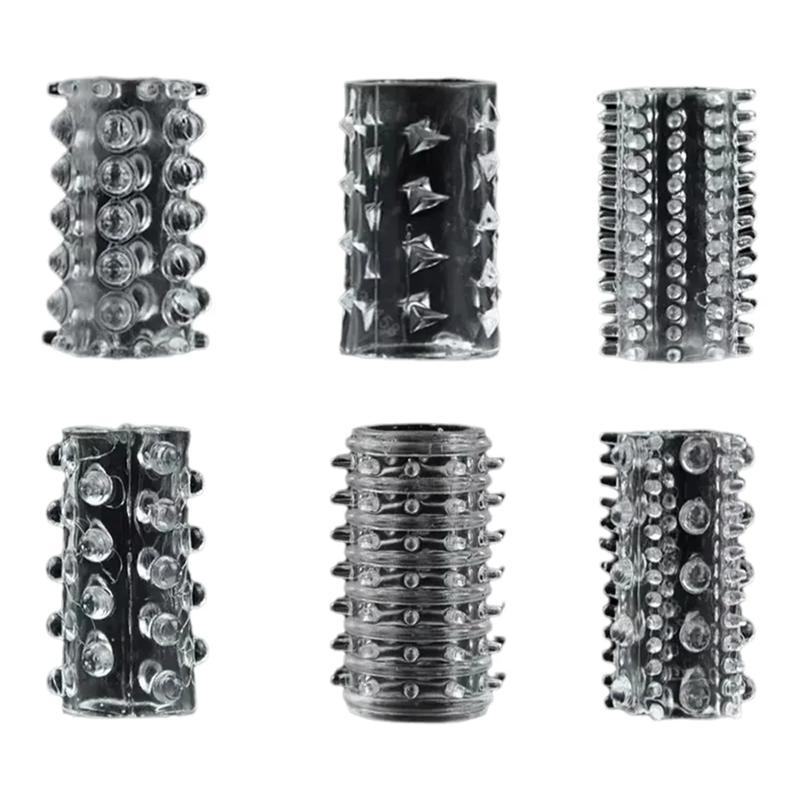 6Pcs Durable Extension Cock Sleeve Sex Products Cock Ring For Men Adult Products Sex Toys For Men Semen Lock Ring