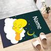 Custom Tweety Mat Personalized Name, Polyester Washable Indoor Entryway Rug, Gift for Christmas, Easter, Thanksgiving Day