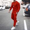 Unisex Oversized Fleece Sweatshirt Set Casual Long Sleeve Top Pants Fall Sport Leisure Wear
