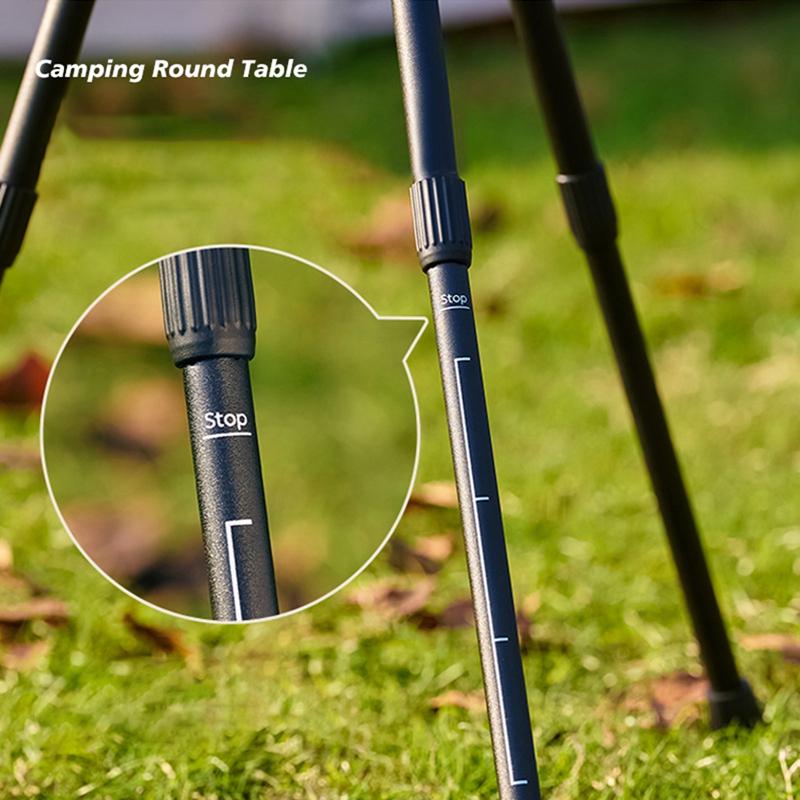 Мини-подъемный складной стол для кемпинга, уличный туристический переносной круглый стол с тремя ножками, принадлежности для кемпинга из алюминиевого сплава