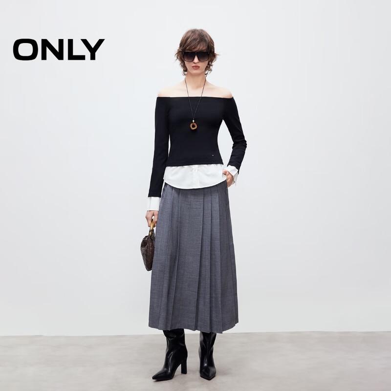 Only Женский свитшот с лодочкой, с эффектом многослойности