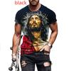 Men's Fashion Printed T-Shirt Jesus Faith T Shirt Casual Fashion Short Sleeve Christ Jesus Tees