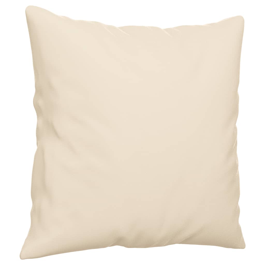 3 Seater Sofa with Cushions Beige 180 cm Microfiber Fabric