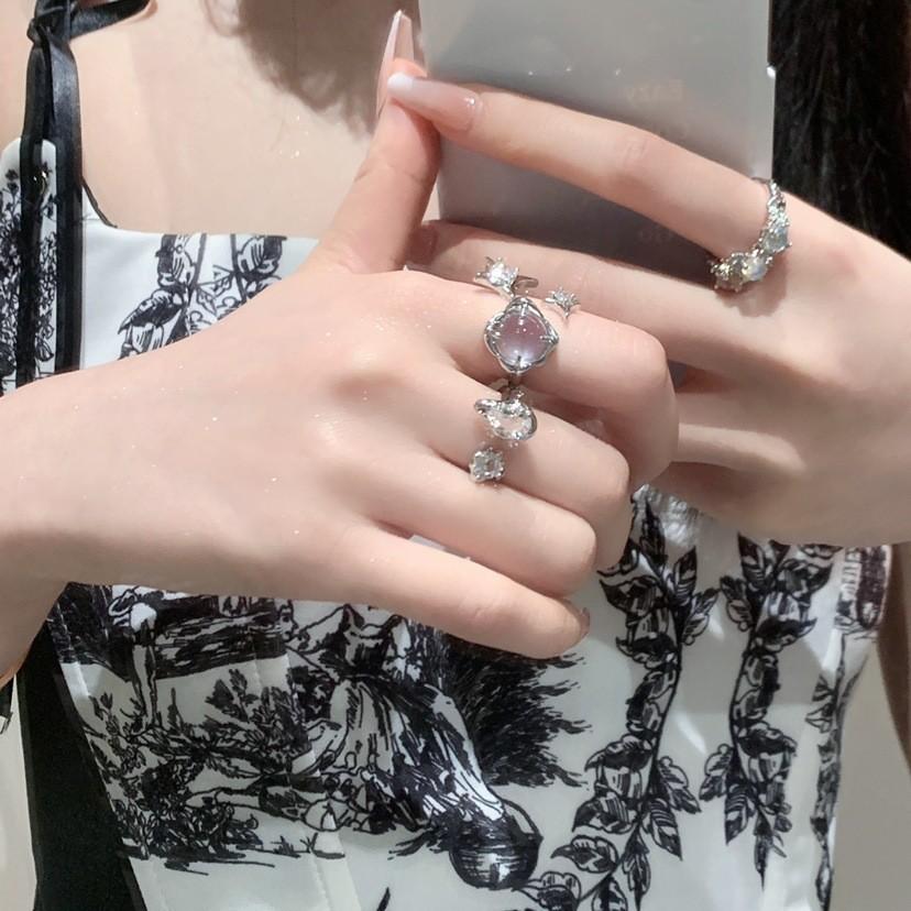 Chic Metallic Ring Featuring Star Accents And Open Adjustable Style For Women