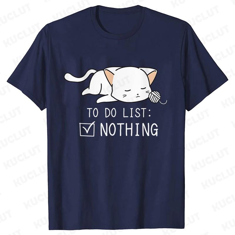 To Do List Nothing Penguin Funny Print T-Shirt Women Lazy Penguin Humorous Top Female Fashion Tshirt Short Sleeve Summer Clothes