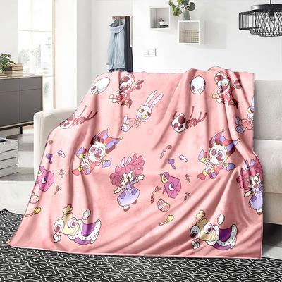 1Pc Kawaii Fantasy Characters Blanket Soft Throw Blanket For Home Bedroom Bed Sofa Travel Office Solid Christmas Blanket