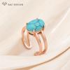 Vintage Temperament Egg Shape Oval Rings For Women Wedding Elegant Girl Fashion Gift Europe America Retro Style Jewelry