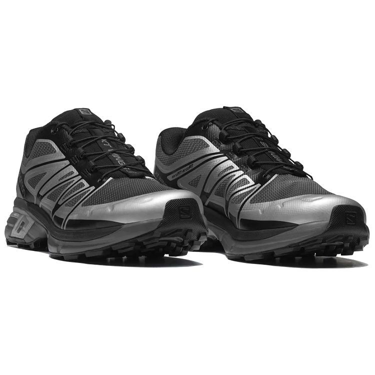 SALOMON Xt-Wings 2 Non-Slip Durable Low-Top Outdoor Functional Shoes Unisex Shoes Black Silver 417616