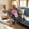 TTamon  Anime Fukuhara Pillow Covers Cartoon Sofa Decorative Home Doublesided Printing Short Plush Cute Cushion Cover