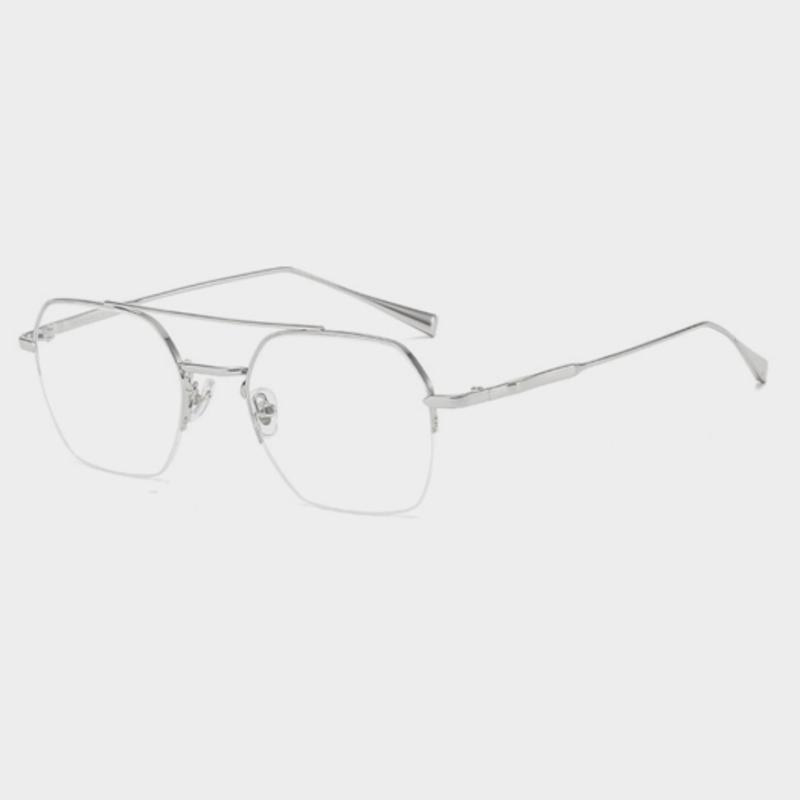 LOOKING4U NeoRetro 31752 C1 Серебристо-синие очки с защитой от синего света