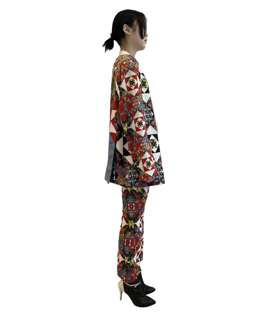 Greedilous Paisley White Combination Jacket